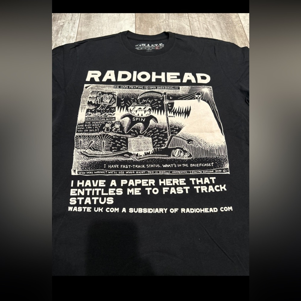 Vintage Radiohead Ice Caps Melting Y2K W.A.S.T.E. T-shirt XL Band tees